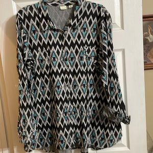 Beautiful cotton button down blouse. 3X NWT